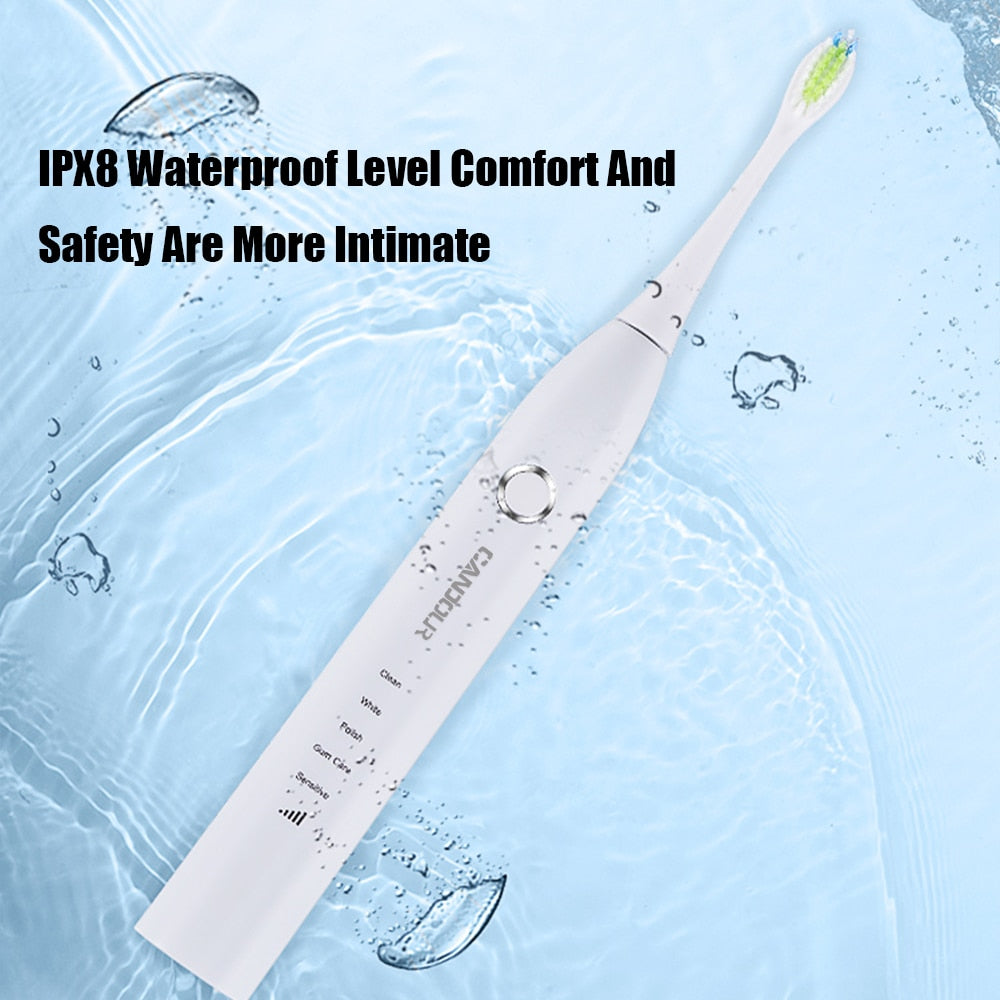 CANDOUR CD-5168 Sonic Electric Toothbrush Rechargeable Toothbrush IPX8 Waterproof 15 Mode