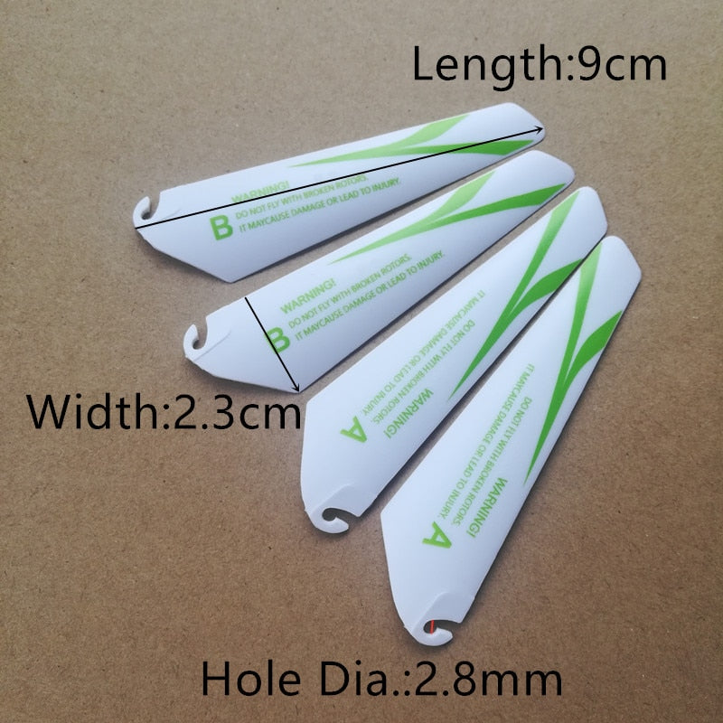 4pcs AB 9CM spare blades Fans Props for r/c mini rc Drone Copter Toys Spare Parts