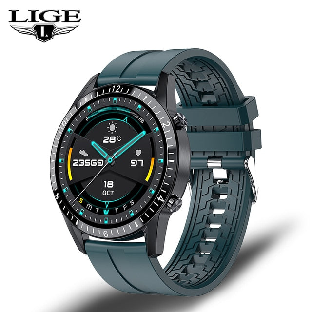 LIGE 2022 Smart Watch Men Full Touch Sport Fitness Watch Blood Pressure Waterproof