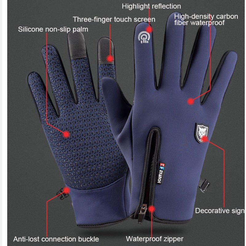 Youpin Winter Thermal Gloves Waterproof Windproof Outdoor Sports Warm Cycling Gloves