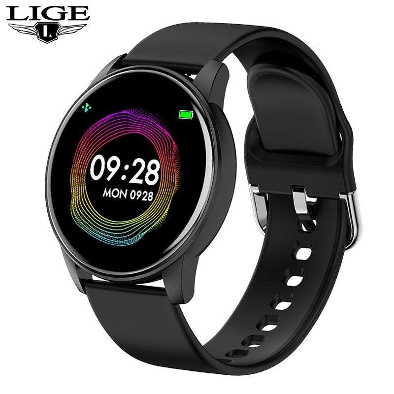 LIGE 2022 Fashion Smart Watch Men Fitness Bracelet Heart Rate Blood Pressure