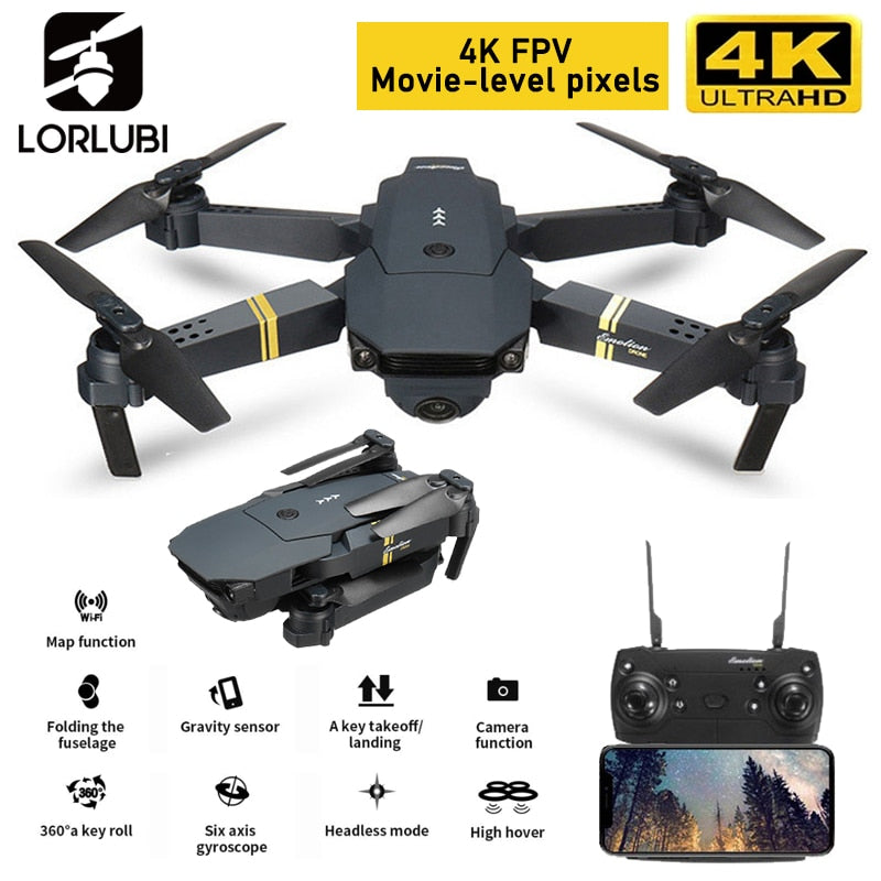 LORLUBI E58 Drone 1080P 4K Camera Hight WIFI FPV With Wide Angle HD Hold Mode