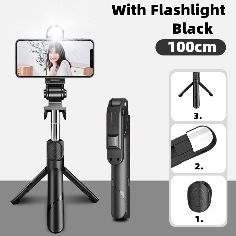 Wireless Selfie Stick Bluetooth Compatible Foldable Mini Tripod For Phone