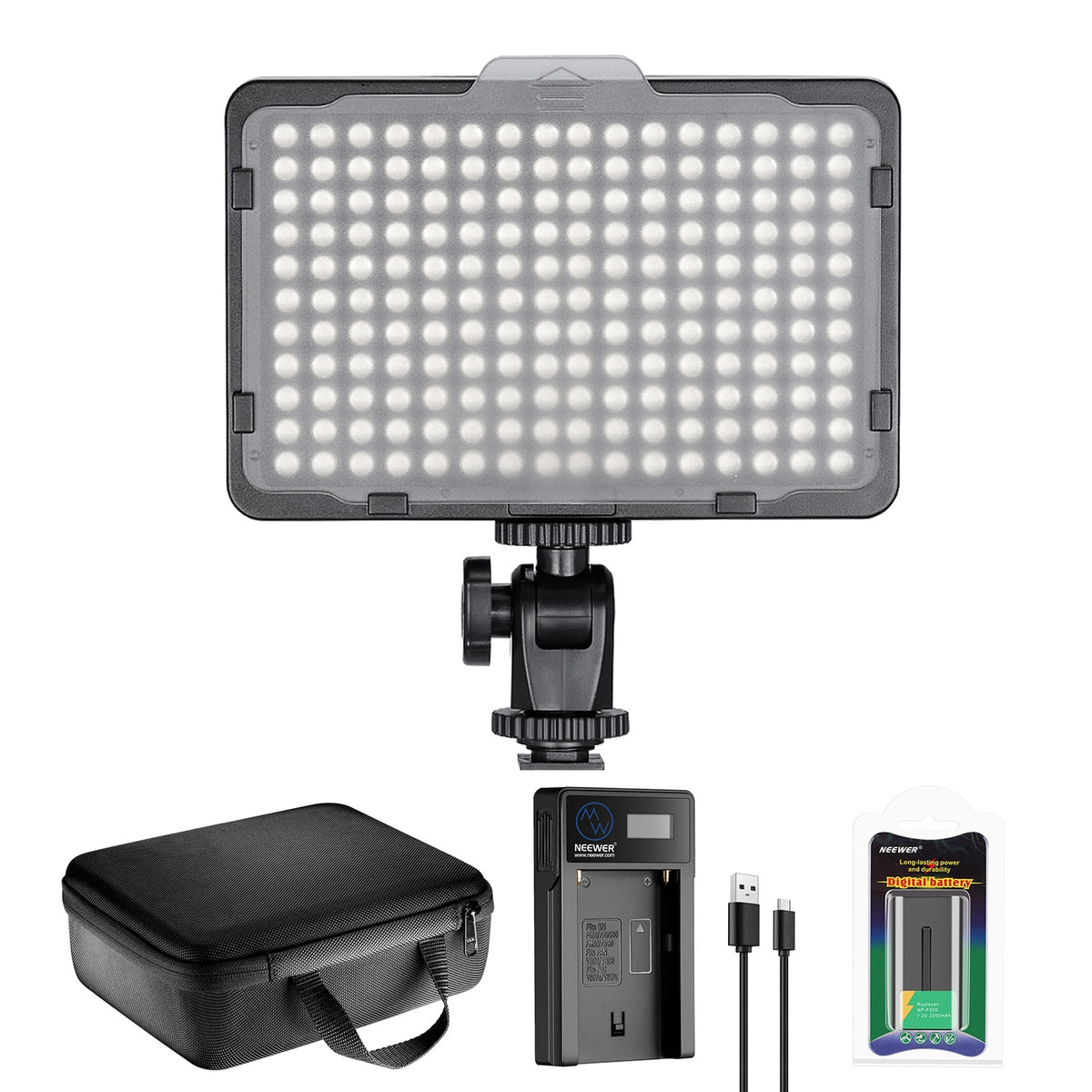 Neewer Photo Studio 176 LED Ultra Bright Dimmable on Camera Video Light