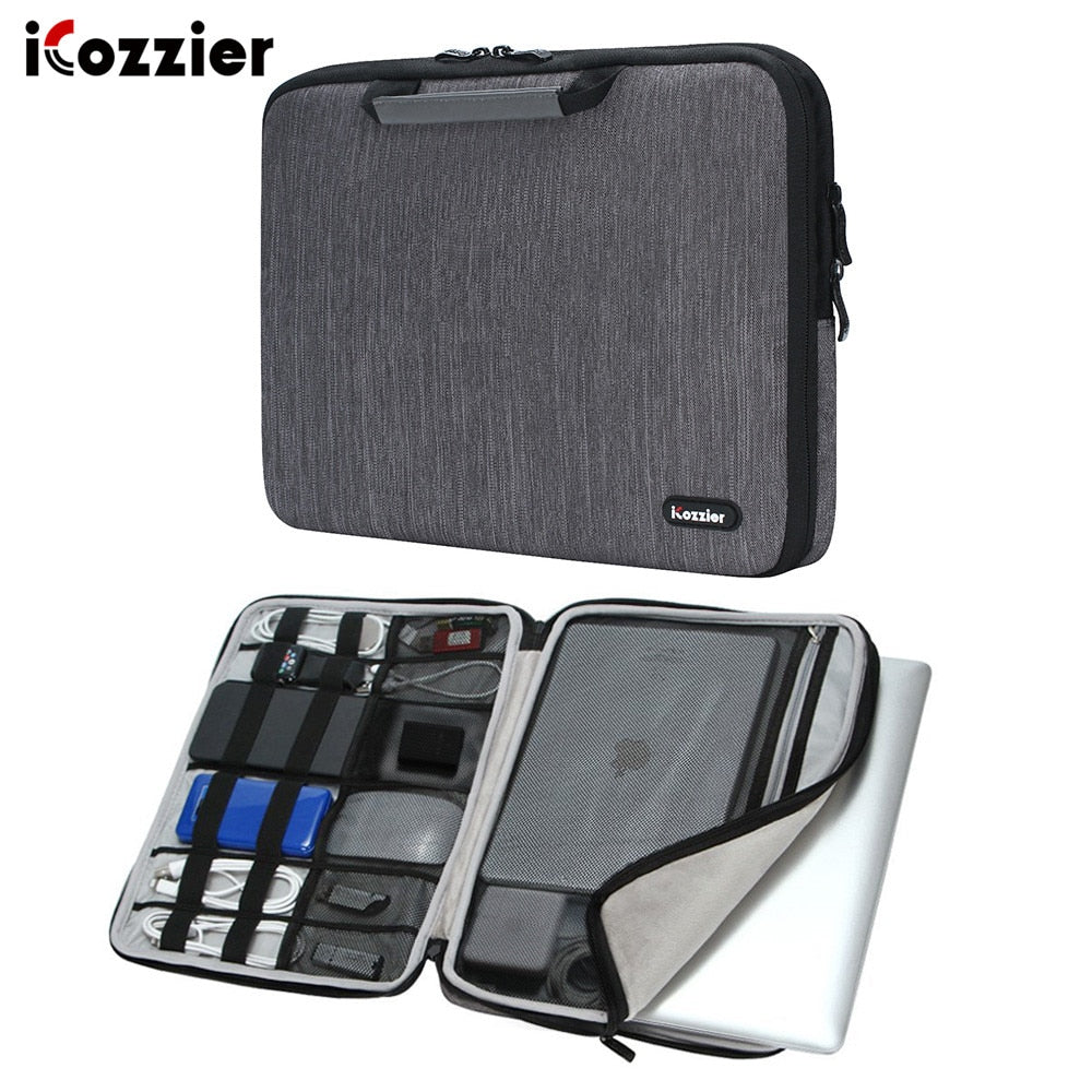 iCozzier 11.6/13/15.6 Inch Handle Electronic Accessories Laptop Sleeve Case Bag Protective