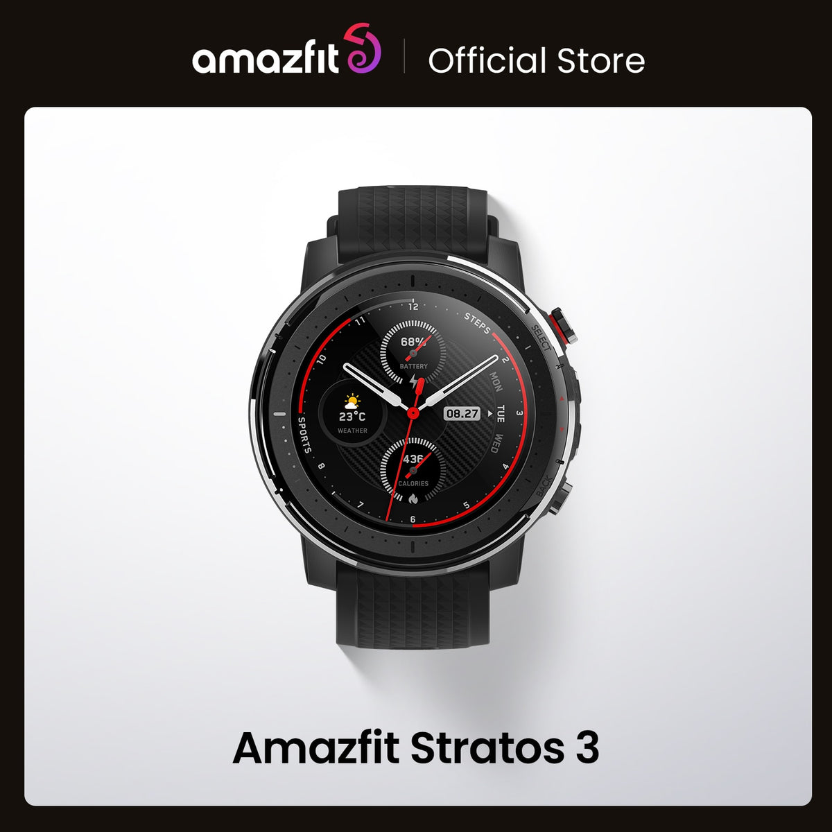 IN Stock Global Version New Amazfit Stratos 3 Smart Watch GPS 5ATM Music Dual Mode