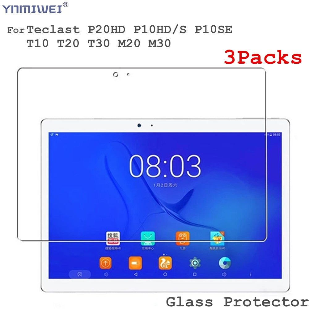 3Piece Glass P20hd P20 HD Screen Protector M40 M40SE T40 Pro Plus T50 X10H T30 M30 Glass Protector