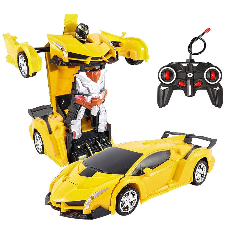 RC Car Transformation Robots Sports Vehicle Model Robots Toys Remote Cool