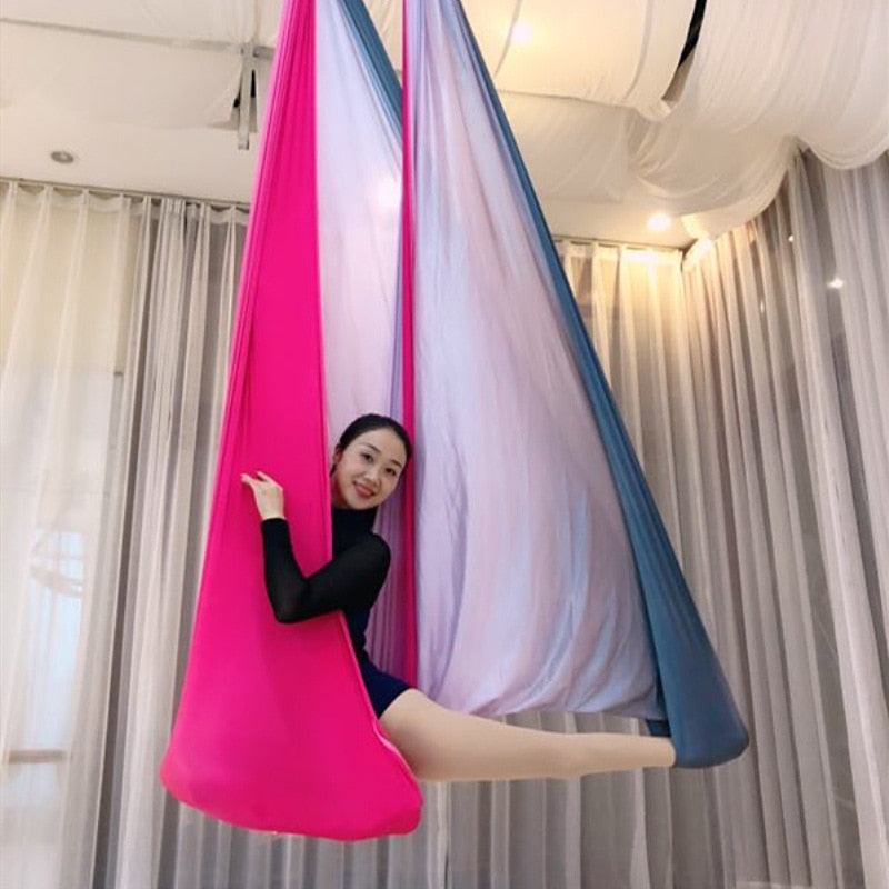 7 Meters elastic Aerial Yoga Hammock Swing Latest Multifunction Anti-gravity Yoga belts