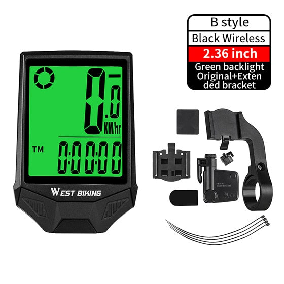 Computer MTB Road Wired Cycling Odometer Waterproof Backlight Bike Speedometer LED