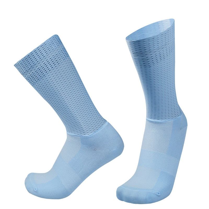 New Pro Team Aero Socks Anti Slip Silicone Cycling Socks Men Bicycle Sport Running