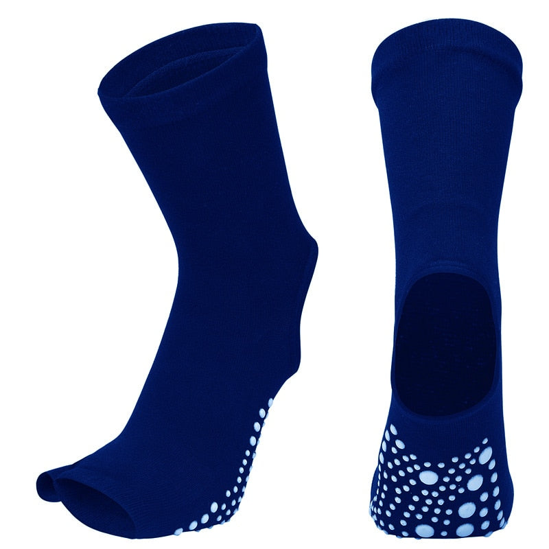 Hot Two Toe Yoga Socks Silicone Non Slip Quick-Dry Pilates Sock Foot Heel Cotton