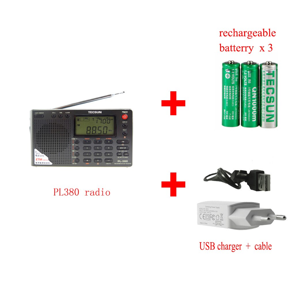 Tecsun PL-380 Full Band Radio Digital Demodulation Stereo PLL Portable Radio