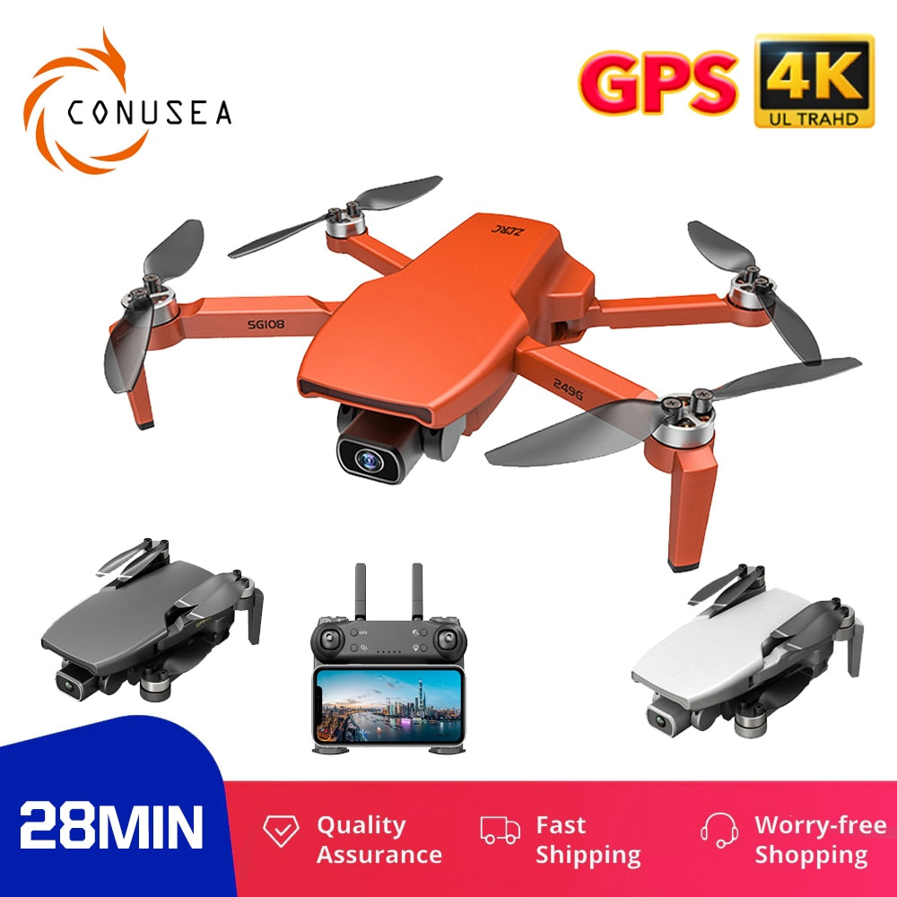 CONUSEA SG108 GPS Drone with 4K HD Dual Camera 5G Wifi FPV Brushless drone profissional