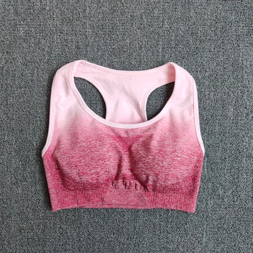 Ombre Yoga Set Sports Bra and Leggings Women Gym Set Clothes Seamless Workout