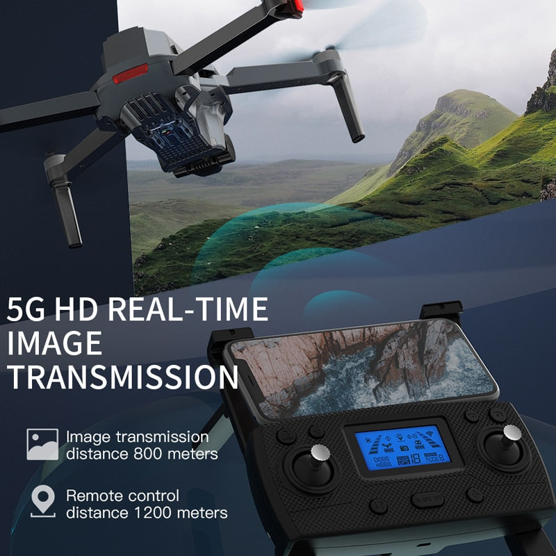 GPS Drone 4K Camera 5G FPV WiFi With 3-Axis Gimbal ESC 25 Minutes Flight Brushless RC