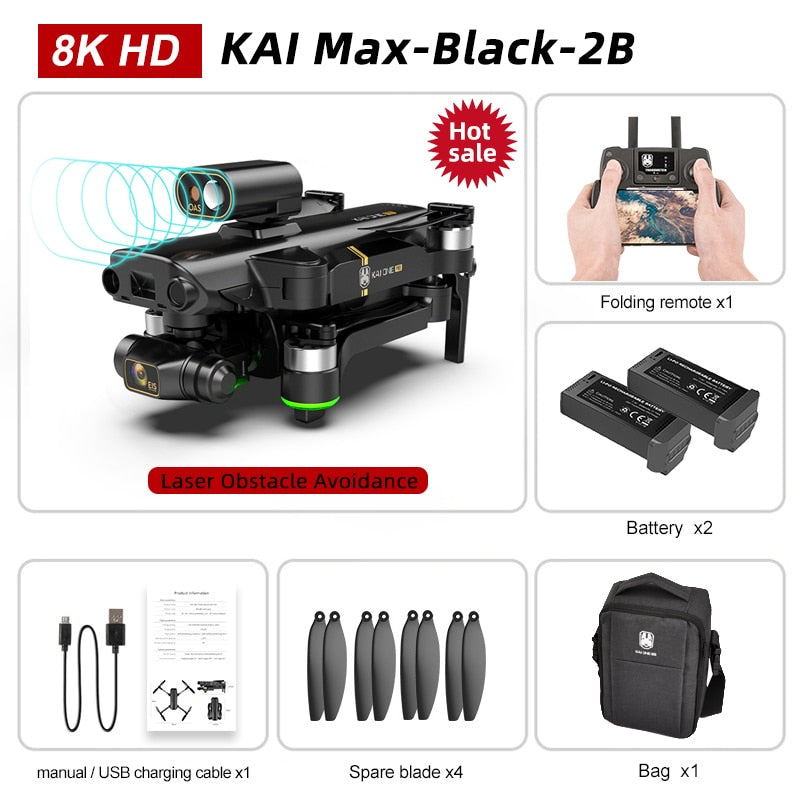 HKNA KAI ONE PRO MAX GPS Drone 4K Profesional 8K HD Dual Camera Dron