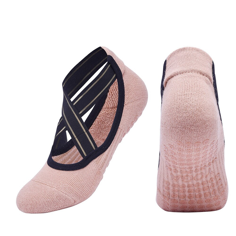 2020 High Quality Bandage Yoga Socks Anti-Slip Towel Bottom Pilates Sock Breathable