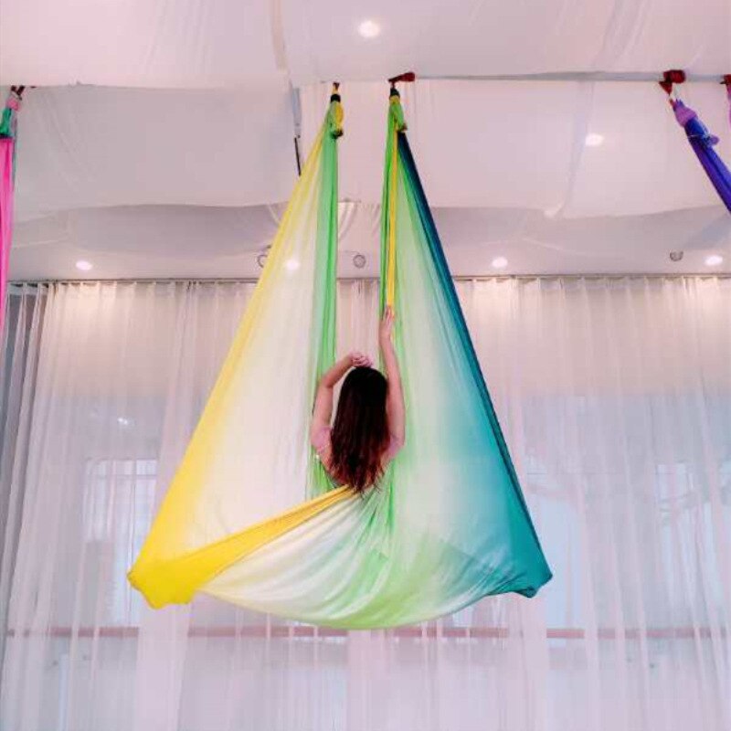 7 Meters elastic Aerial Yoga Hammock Swing Latest Multifunction Anti-gravity Yoga belts