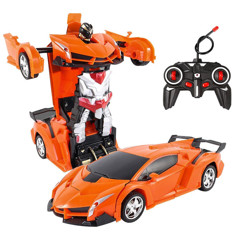 RC Car Transformation Robots Sports Vehicle Model Robots Toys Remote Cool