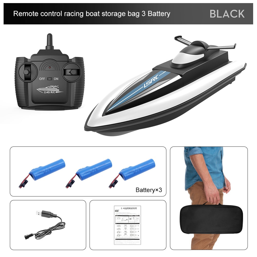 Racing Boat Waterproof Rechargeable Model Electric Radio Remote Control Speedboat