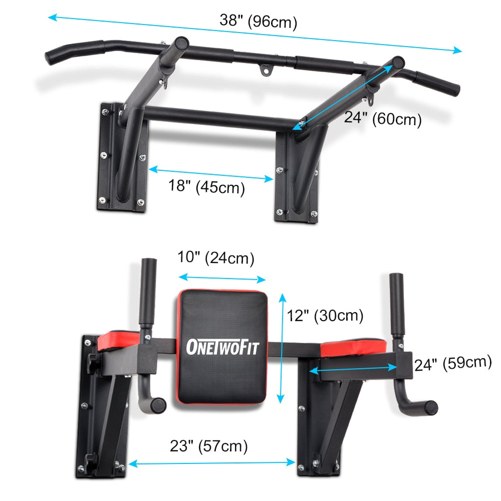 OneTwoFit Pull Up Bar Traction bar Wall Pull-up Bar Sport Gym Equipment Fitness