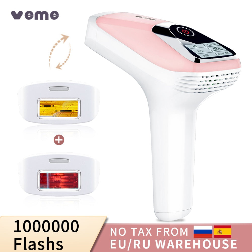 VEME 2 in1 IPL Depiladora Laser Hair Removal Machine Epilator 1000000 Flashes