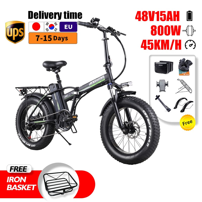 JINGHMA R8 Electric Bike Motor 800W 48V30AH Lithium Battery 2022 New Snow Bike