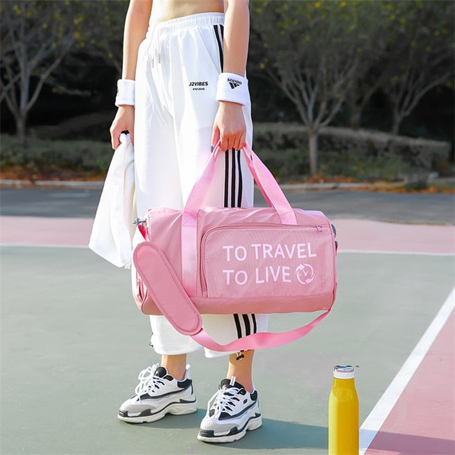 Gym Bag Women Training Sport Bag For Women Fitness Yoga Bag Dry and Wet Separation