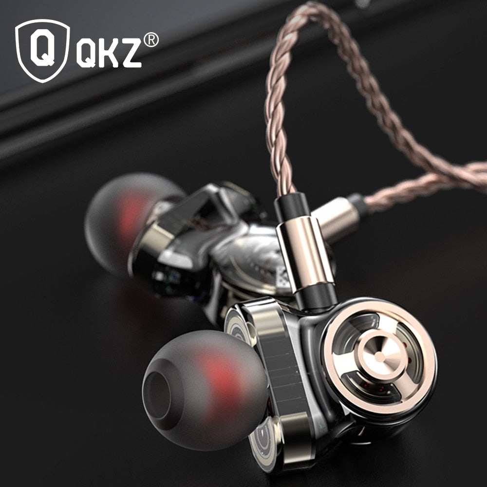 Original QKZ CK10 In Ear Earphone With Mic 6 Dynamic Driver Unit Headsets Stereo Sports