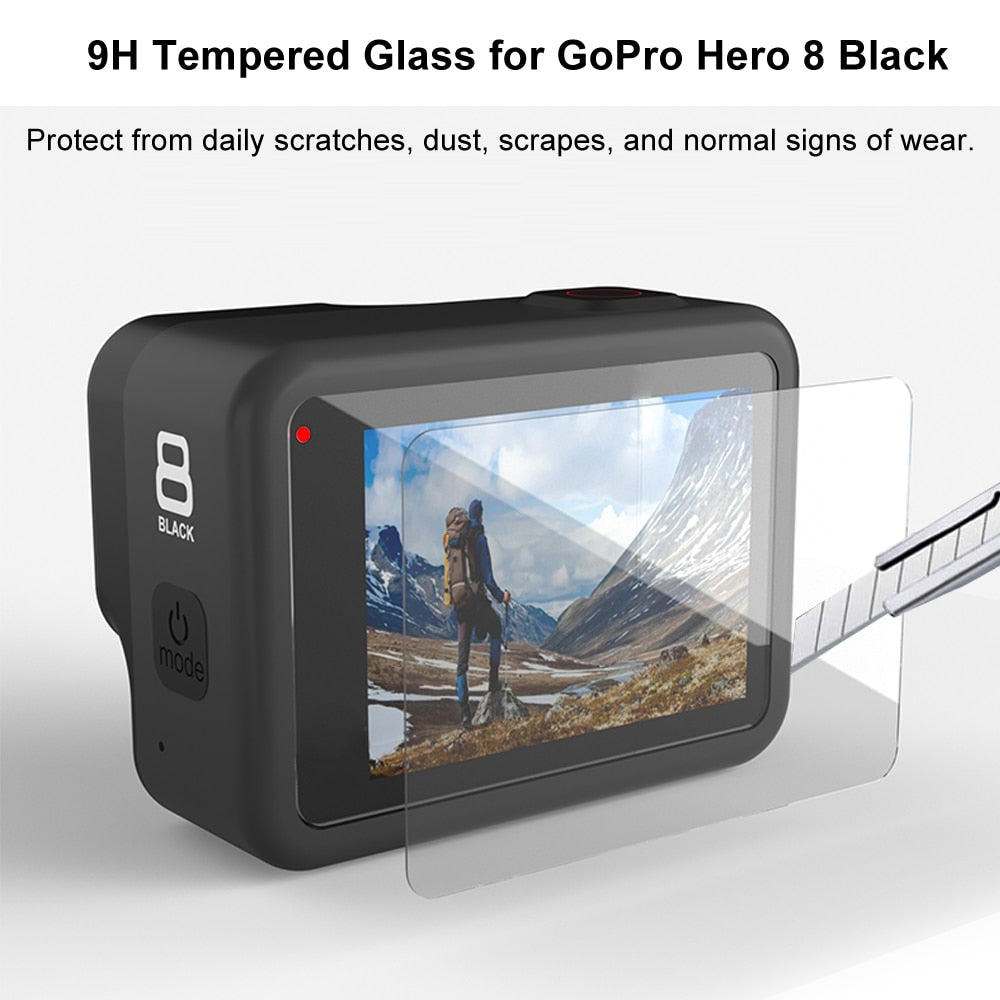 Tempered Glass Screen Protector for GoPro Hero 8 Black Lens Protection Protective Film