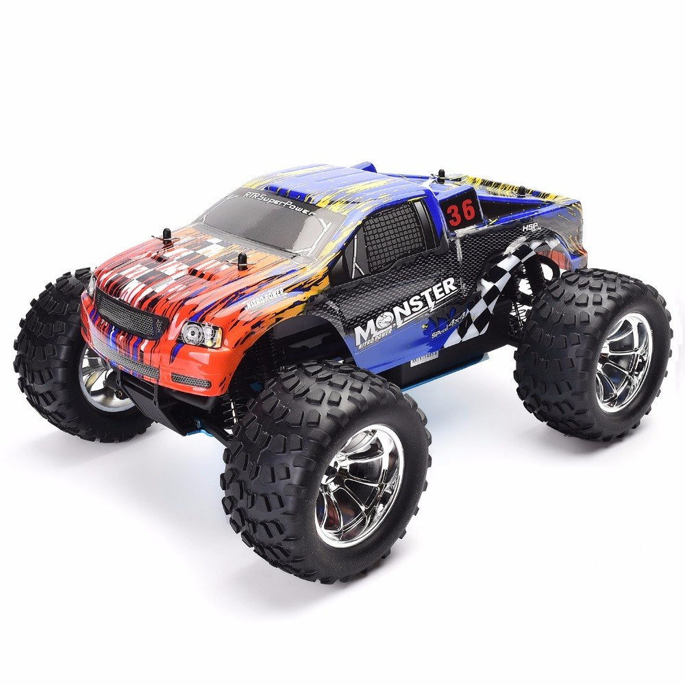 HSP RC Car 1:10 Scale Two Speed Off Road Monster Truck Nitro Gas Power 4wd Remote