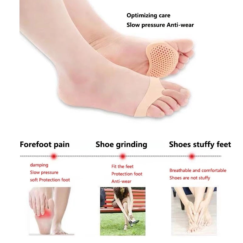 USHINE Silicone Padded Gel Breathable Health Care Belly Ballet Dance Toe Shoes woman