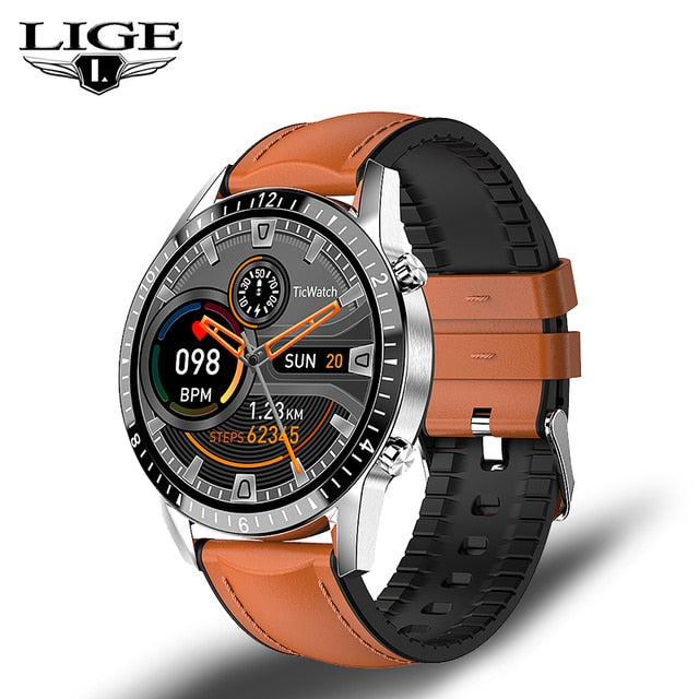 LIGE 2022 Smart Watch Men Full Touch Sport Fitness Watch Blood Pressure Waterproof