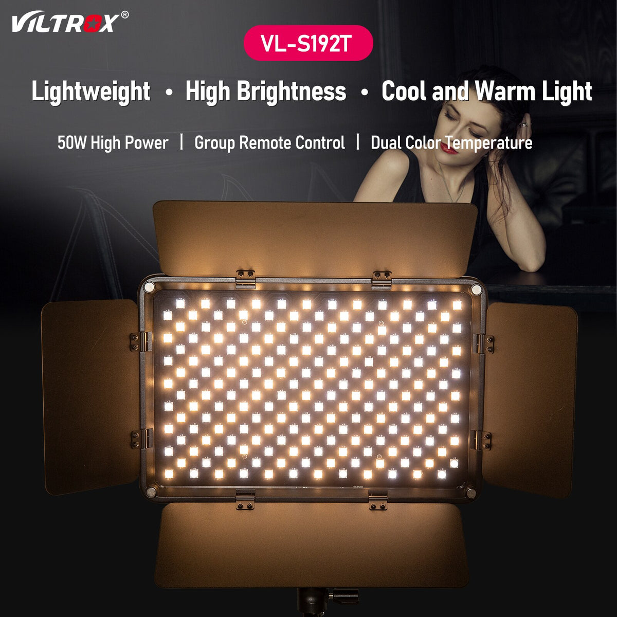 Camera Light LED Video Light Panel Bi-color Dimmable Wireless Remote Lighting Kit