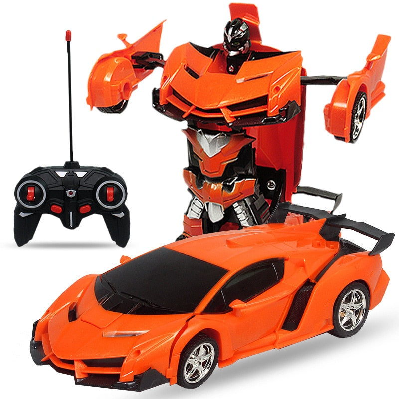 2 in 1 Electric RC Car Transformation Robots Children Boys Toys Outdoor Remote Control