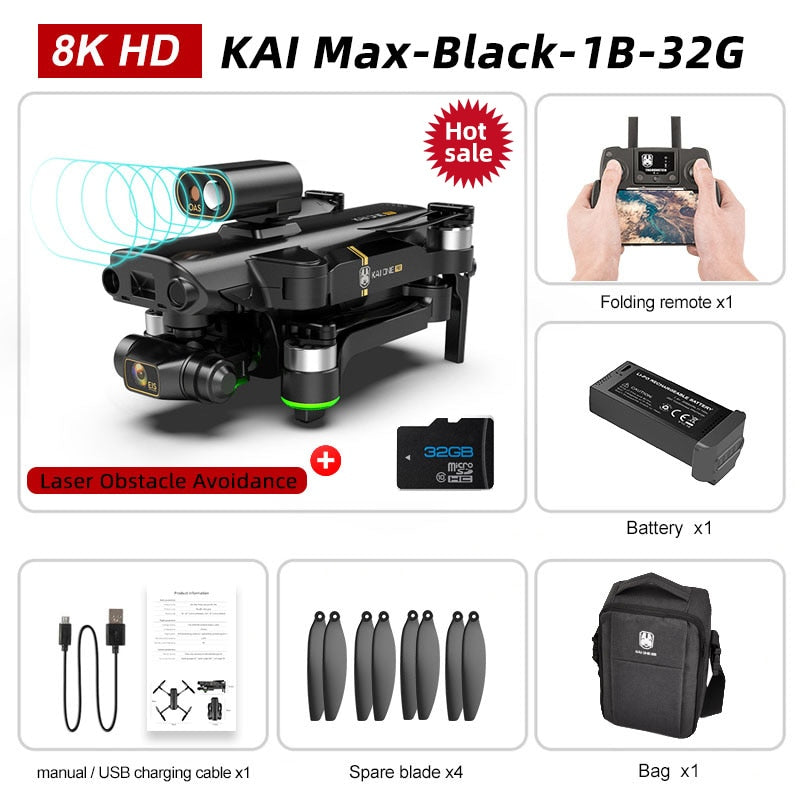 HKNA KAI ONE PRO MAX GPS Drone 4K Profesional 8K HD Dual Camera Dron