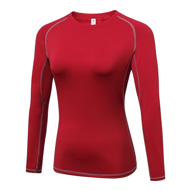 New Women Gym Casual Yogawear Yoga Shirts Long Sleeve Workout Tops Fitness