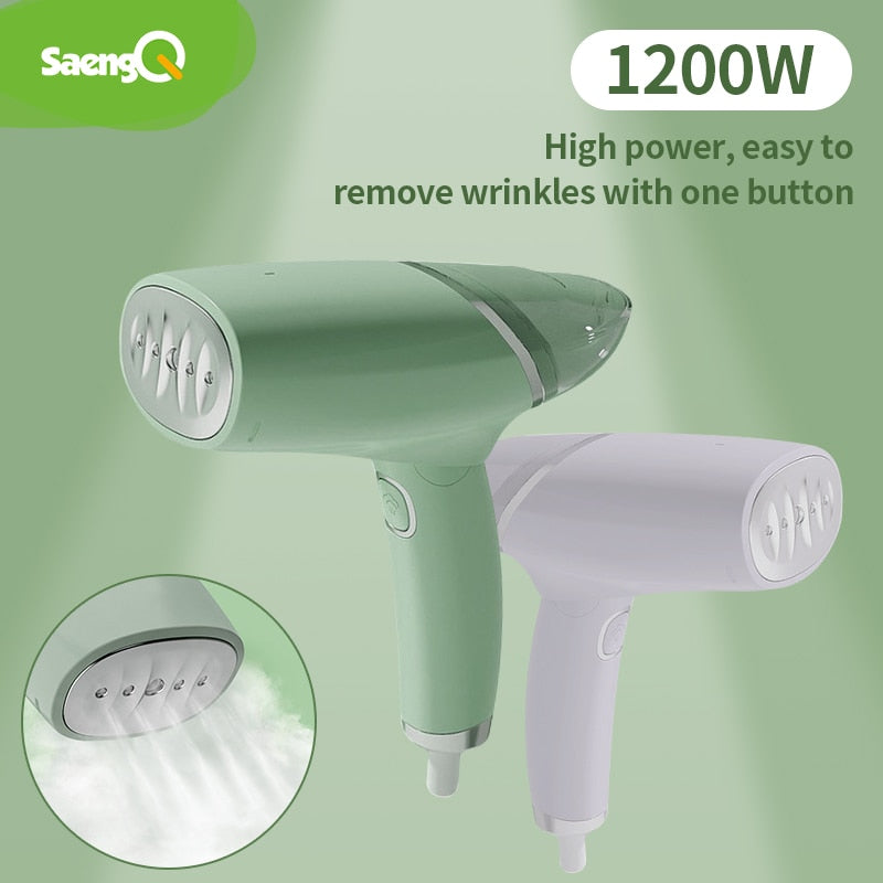 saengQ Garment Steamer 1200W Steam Iron Household Handheld Ironing Machine Mini