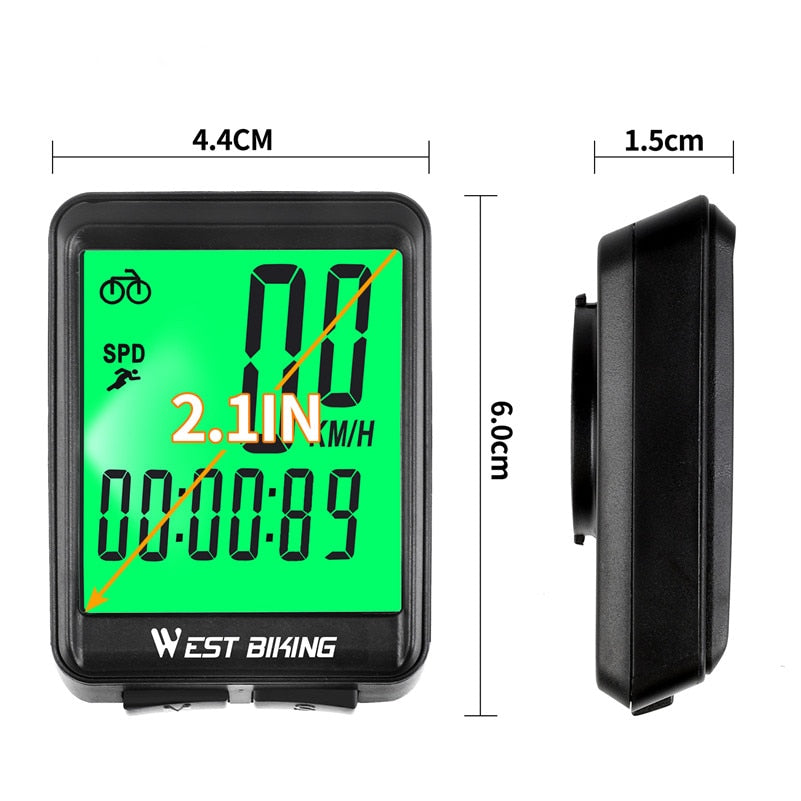 Computer MTB Road Wired Cycling Odometer Waterproof Backlight Bike Speedometer LED