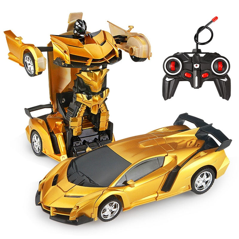 RC Car Transformation Robots Sports Vehicle Model Robots Toys Remote Cool