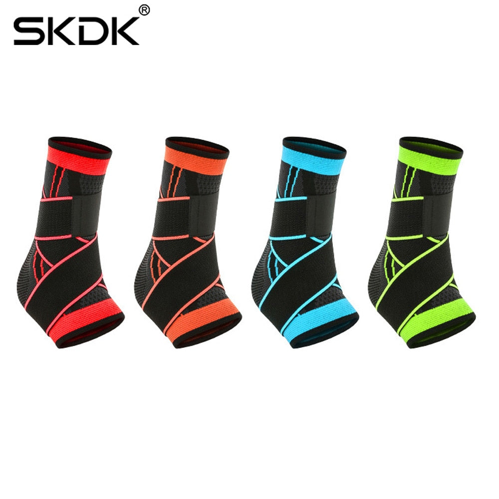 SKDK 1PC 3D Pressurized Bandage Ankle Support Wrist Foot Strap Sleeves Belt Elastic