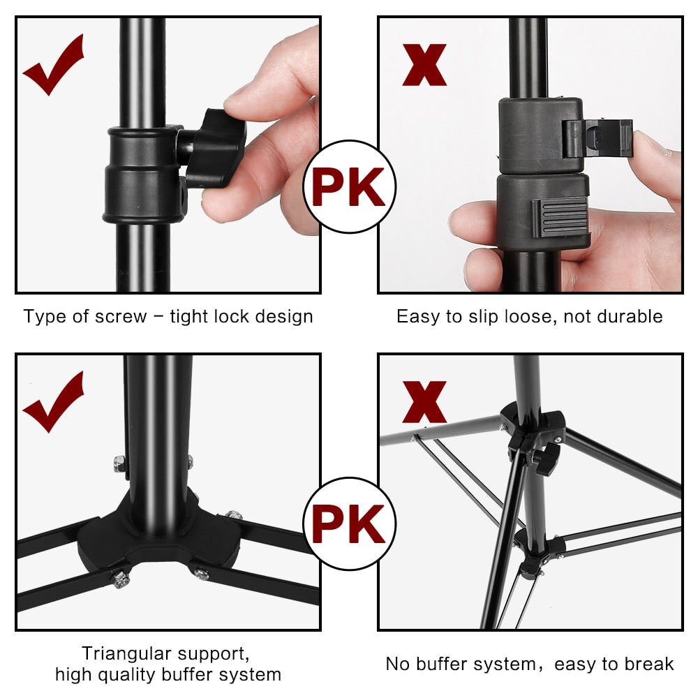 37cm/14.5inch Photography Mini Table 1/4 Screw Head Light Stand