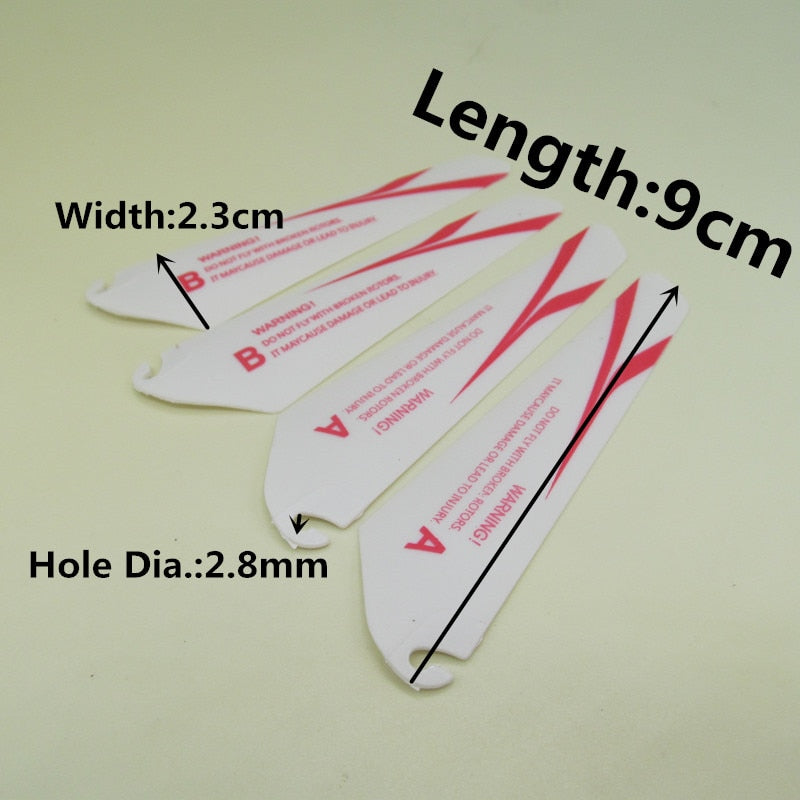 4pcs AB 9CM spare blades Fans Props for r/c mini rc Drone Copter Toys Spare Parts