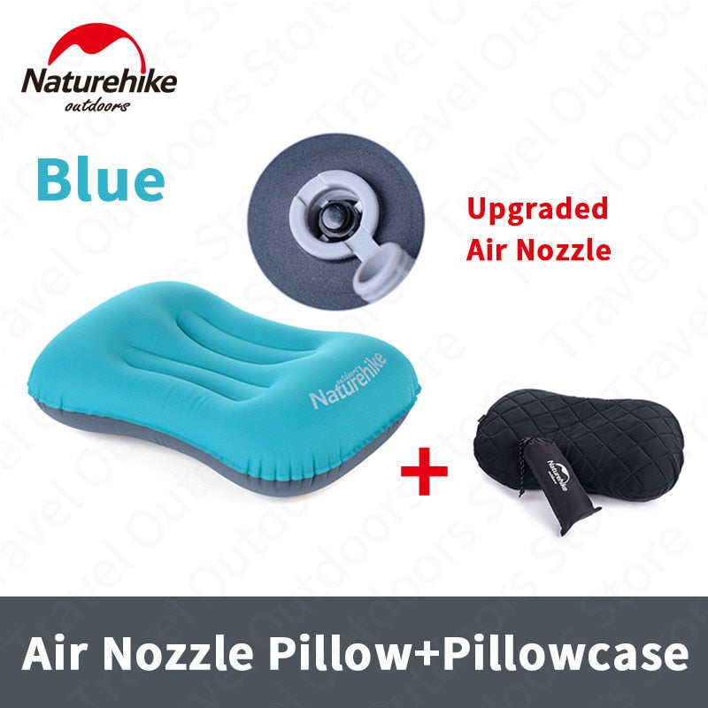 Naturehike Inflatable Pillow Travel Air Pillow Neck Camping Sleeping Gear Fast Portable