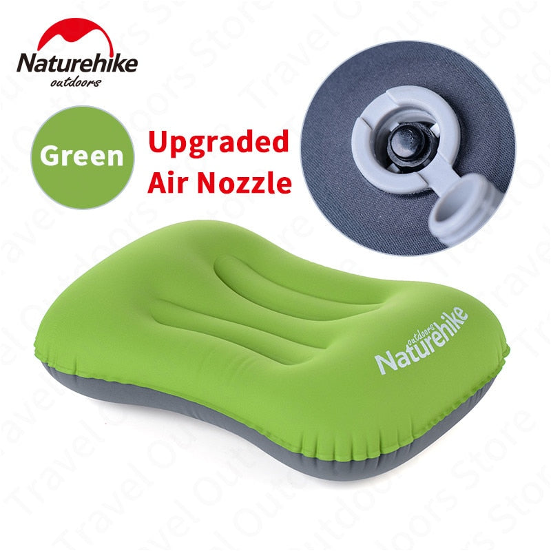 Naturehike Inflatable Pillow Travel Air Pillow Neck Camping Sleeping Gear Fast Portable