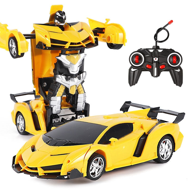 RC Car Transformation Robots Sports Vehicle Model Robots Toys Remote Cool