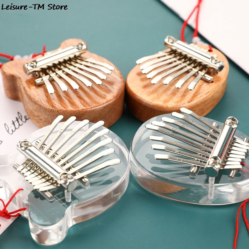 8 Keys Mini Kalimba Thumb Piano Finger Keyboard Pendant Creative