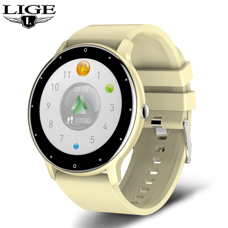 LIGE 2022 New Smart Watch Men Full Touch Screen Sport Fitness Watch IP67 Waterproof