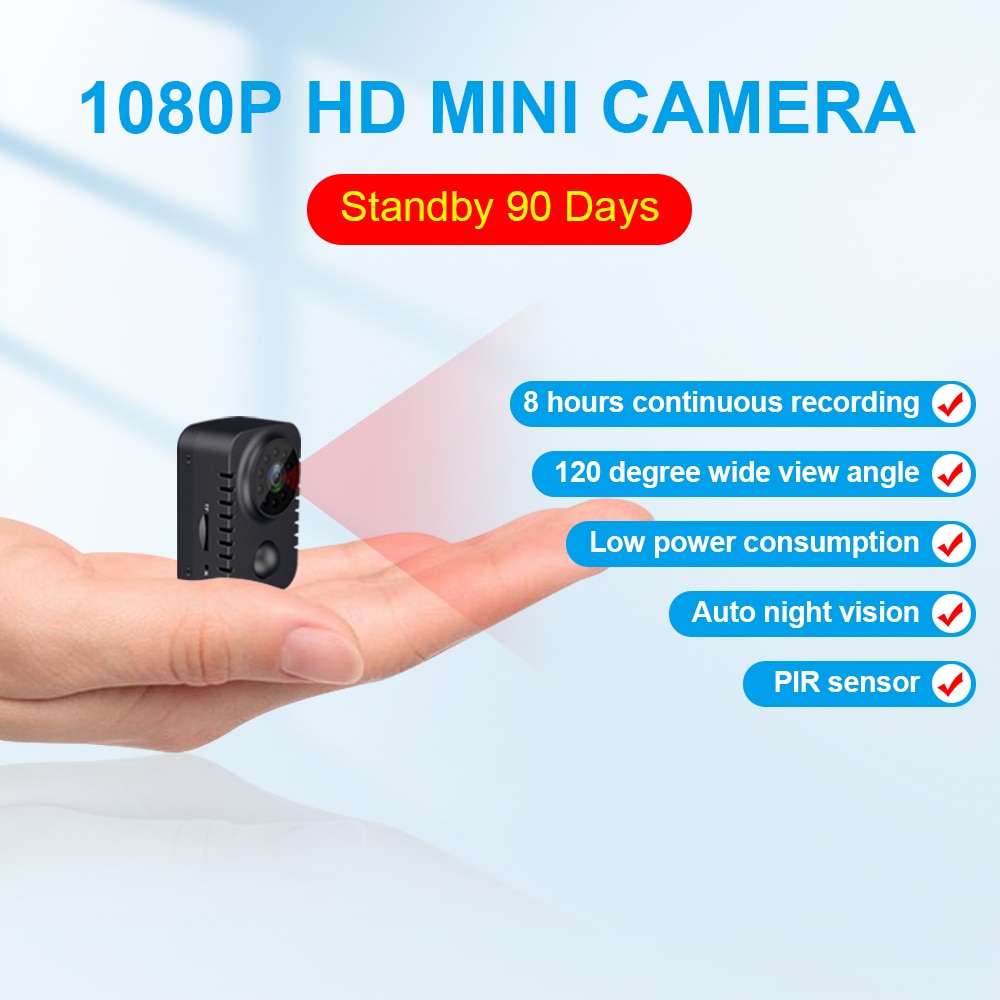 HD Mini Body Camera Wireless 1080P Security Pocket Cameras Motion Activated